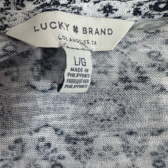 ⭐️Host Pick ⭐️Lucky Brand black and white boho print size large - Picture 8 of 9